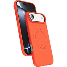 Nezih Case Apple iPhone 17 Air Uyumlu Içi Kadife Stand Olabilen Halka Yüzüklü Kılıf