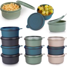 Gfc Life Store Yuvarlak Mini Saklama Kabı Küçük Sızdırmaz Kapaklı Çok Renkli Pratik Amaçlı Kap Erzak Çerez Piknik Gıda (280, Yuvarlak, 4, Set 1)