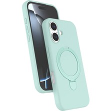 Nezih Case Apple iPhone 17 Uyumlu Içi Kadife Stand Olabilen Halka Yüzüklü Kılıf
