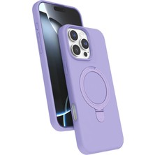 Nezih Case Apple iPhone 15 Pro Max Uyumlu Içi Kadife Stand Olabilen Halka Yüzüklü Kılıf