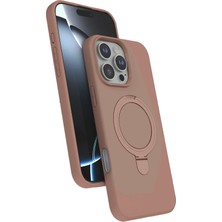 Nezih Case Apple iPhone 15 Pro Max Uyumlu Içi Kadife Stand Olabilen Halka Yüzüklü Kılıf