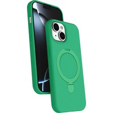 Nezih Case Apple iPhone 15 Uyumlu Içi Kadife Stand Olabilen Halka Yüzüklü Kılıf