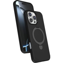 Nezih Case Apple iPhone 14 Pro Max Uyumlu Içi Kadife Stand Olabilen Halka Yüzüklü Kılıf