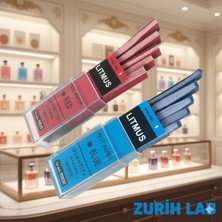 Zürih Ticaret ZURIHLAB pH Turnusol Kağıdı Seti (100 Mavi + 100 Kırmızı Strip) | Yüksek Kaliteli Litmus Test Kağıdı