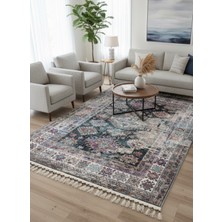 Bazaar Forum Bambu Premium Etnik Desenli Salon Halısı, Koridor Halısı, Yatak Odası Halısı