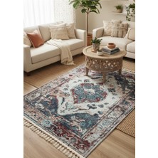 Bazaar Forum Bambu Premium Etnik Desenli Salon Halısı, Koridor Halısı, Yatak Odası Halısı