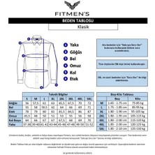 Fitmens Klasik Uzun Kol Premium Çizgili Hediye Kutulu Erkek Gömlek FS-003272 - Lacivert Kahve