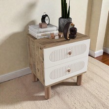 Comiet 2 Çekmeceli MDF Komodin Modern Tasarım ve Aytaşı Renk ile Kullanışlılık Sunar