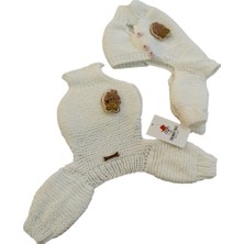 Trendypati Köpekler İçin Boğazlı Örgü Tulum –Beyaz Renk