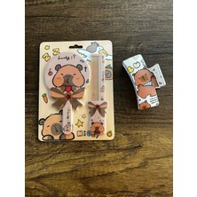 Gülümse Gel Kız Çocuk Capybar Kapibara Aynalı Tarak ve Toka Seti Yılbaşı Advent Calendar