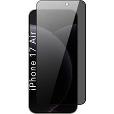 NOVKA Phone Accessories iPhone 17 Air Uyumlu Tam Kaplayan Hayalet Cam Siyah Karartma Ekran Koruyucu Cam Anti-Static