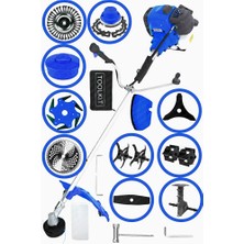 Graizer 11 In 1 Setli Yan Tipi Benzinli Motorlu Ot Çalı Tırpanı Çim Biçme Makinesi Tırpan 11 Parça