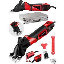 Graizer Alman 3600 W Devir Ayarli Bakir Sargili Çelik Şanzuman Koyun Keçi Kirkma Makinesi Alüminyum Çantali