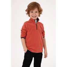 U.S. Polo Assn. Erkek Çocuk Gül Kurusu Yarım Fermuarlı Polar Sweatshirt 50313841-VR026