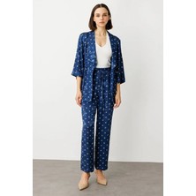 Ekol Beli Lastikli Desenli Pantolon 4244