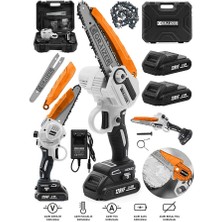 Graizer Alman 128 Vf 10 Ah Yağ Pompali Motor Akülü Dal Kesme Budama Testere Bıçkı Makinesi 20CM