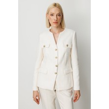 Ekol Kapak Cepli Tüvit Ceket 5041