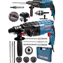 Graizer Alman 9009 Xdrive Çelik Şanzuman Bakir Sargili Kırıcı Delici Hilti Matkap + 5 Adet Uç Yedek Mandren
