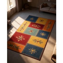 Rose'n Home Arte HD002 Çiçek Figürlü Modern Dekoratif Şönil Salon Oturma Odası Mutfak Halısı