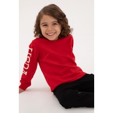 U.S. Polo Assn. Erkek Çocuk Kırmızı Basic Bisiklet Yaka Sweatshirt 50313831-VR171