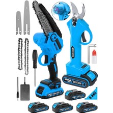 Graizer Alman 598 Vf 20 Ah 4 Akülü Yağ Pompali 2 Li Set Şarjlı Dal Ağaç Kesme Bağ Budama Makası Testere