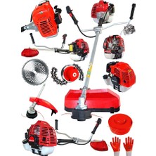 Graizer Alman K6001 Yan Tipi Benzinli Motorlu Ot Çalı Tırpanı Çim Biçme Makinesi Tırpan + Canavar Başlık