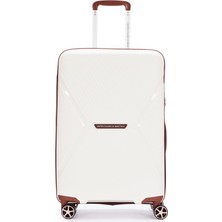 Benetton Trolley Valiz Beyaz Orta Boy 14BNT3000-02-BY