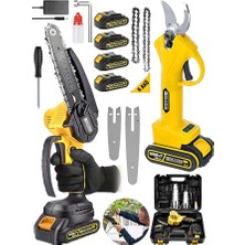 Graizer Alman 598 Vf 20 Ah 2 Li Set 4 Akülü Çelik Şanzuman Şarjlı Dal Ağaç Kesme Bağ Budama Makası Testere