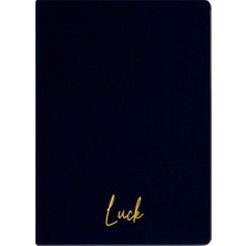Kum Yayınevi Luck Defter - Keten Sert Kapak - Kareli 192 Sayfa – 15X21,3CM - Siyah
