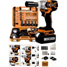 Graizer Alman 88 V 5 Ah Akülü Somun Bijon Sökme Takma Sikma Makinesi Matkap Akülü Vidalama Kömürsüz Motor