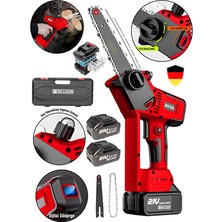 Graizer Alman 21 Vf 3000 Mah Dijital Şarj Göstergeli Şarjlı Akülü Dal Kesme Budama Testere Makinesi 10 Pilli
