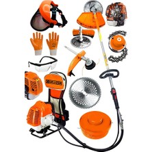 Graizer Alman Turbo 6001 Sırt Tipi Benzinli Motorlu Ot Çalı Tırpanı Çim Biçme Makinesi + Canavar Baslik