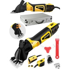 Graizer Alman 4200 W Devir Ayarli Bakir Sargili Çelik Şanzuman Koyun Keçi Kirkma Makinesi Alüminyum Çantali