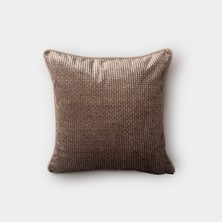 Lidoma Home "rona" Dokulu Desenli Kırlent 45X45 - Kahverengi