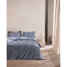 Madame Coco Arsene Çift Kişilik %100 Pamuk Ranforce Baskılı Nevresim Takımı - Mavi