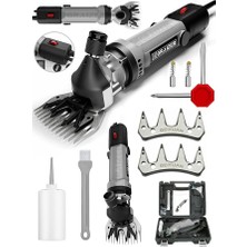 Graizer Alman 3600 W Devir Ayarli Bakir Sargili Çelik Şanzuman Koyun Keçi Kirkma Makinesi + 2 Adet Üst Bıçak