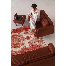 Rose'n Home Arte  DS039 Vintage Klasik Desenli Dekoratif Şönil Salon Oturma Odası Mutfak Halısı