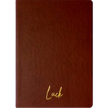 Kum Yayınevi Luck Defter - Thermo Sert Kapak - Kareli 192 Sayfa – 15X21,3CM - Bordo