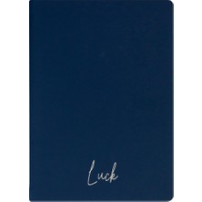 Kum Yayınevi Luck Defter - Thermo Sert Kapak - Kareli 192 Sayfa – 15X21,3CM - Lacivert