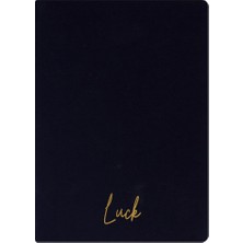 Kum Yayınevi Luck Defter - Keten Sert Kapak - Kareli 192 Sayfa – 15X21,3CM - Koyu Mavi
