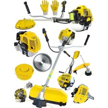 Graizer Alman Trex S6002 Yan Tipi Benzinli Motorlu Ot Çalı Tırpanı Çim Biçme Makinesi Tırpan Sarı