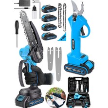 Graizer Alman 598 Vf 20 Ah 2 Li Set 4 Akülü Çelik Şanzuman Şarjlı Dal Ağaç Kesme Bağ Budama Makası Testere