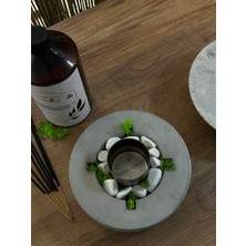 Bio-Fire V2 (Beton) Masaüstü Şömine + 1 Lt Bio-Ethanol Yakıt