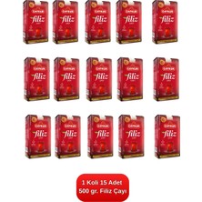 Çaykur Filiz Çayı 500 Gr Siyah Çay Kalitesi ile Türkiye Menşeli 15'li Koli