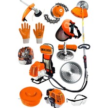 Graizer Alman Turbo 6000 Sırt Tipi Benzinli Motorlu Ot Çalı Tırpanı Çim Biçme Makinesi