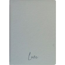Kum Yayınevi Love Defter - Thermo Sert Kapak - Çizgili 192 Sayfa – 15X21,3CM - Gri