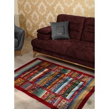 Rose'n Home Arte DS078 Vintage Hayvan Ağaç Figürlü Dekoratif Şönil Salon Oturma Odası Mutfak Halısı