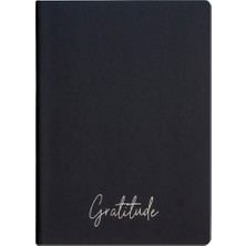 Kum Yayınevi Gratitude Defter - Thermo Sert Kapak - Çizgisiz 192 Sayfa – 15X21,3CM - Koyu Gri