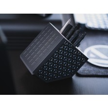 Siyah Beyaz Minimalist Desenli Masaüstü Organizer