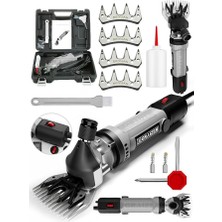 Graizer Alman 4200 W Devir Ayarli Bakir Sargili Çelik Şanzuman Koyun Keçi Kirkma Makinesi + 4 Adet Üst Bıçak